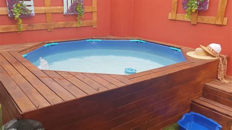 Como Hacer Un Deck De Madera Para Piscinaintex Youtube