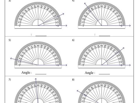 Protractor Practice Worksheet By Mighty In Middle School Tpt 32