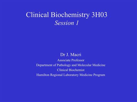 ppt clinical biochemistry 3h03 session 1 powerpoint presentation free download id 449598