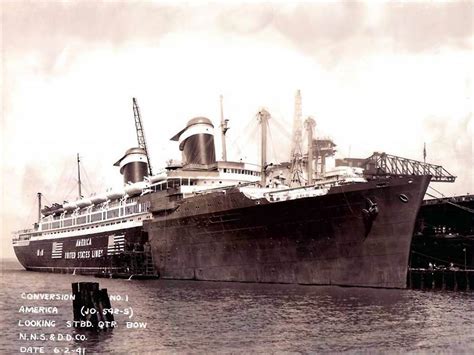 United States Lines Ss America 1940 To 1967 History Page