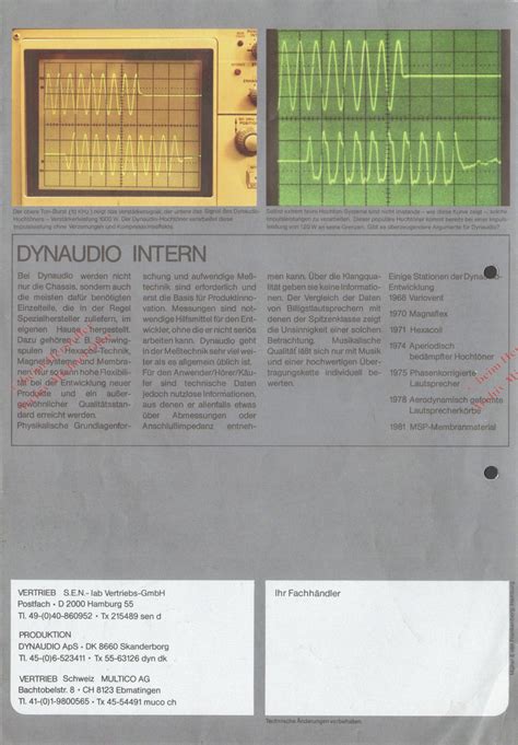 Dynaudio MSP Serie Prospekt