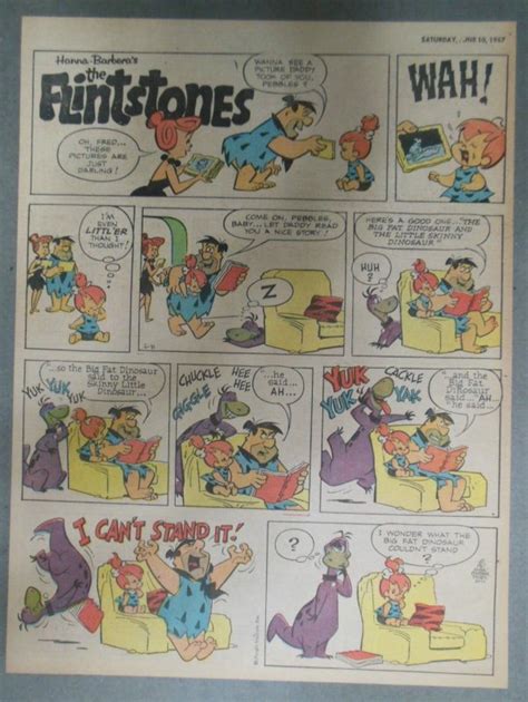 The Flintstones Sunday Page By Hanna Barbera From 6111967 Tabloid