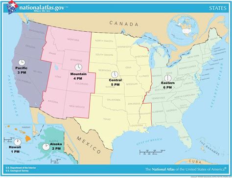 Interactive Map Of Michigan Time Zone Map United States Of America