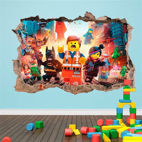 Decals Stickers And Vinyl Art Lego Movie Hole In Wall Emmet 3d Printed