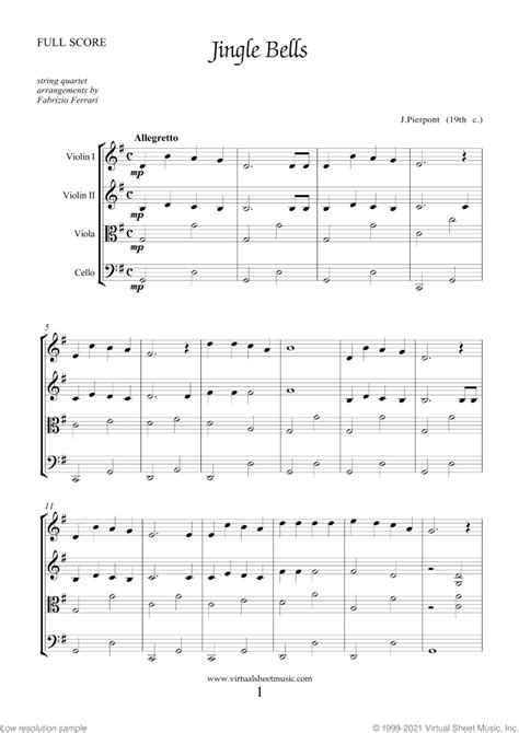 Easy Christmas String Quartet Sheet Music Carols Pdf All The