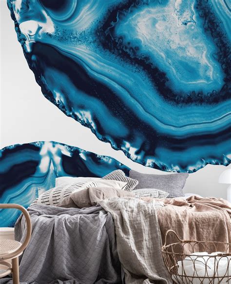 Buy Blue Agate 3 Wall Mural Free Us Shipping At Blue
