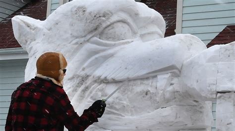 Snow Sculptures Are On Display At The Zehnders Of Frankenmuth Snowfest