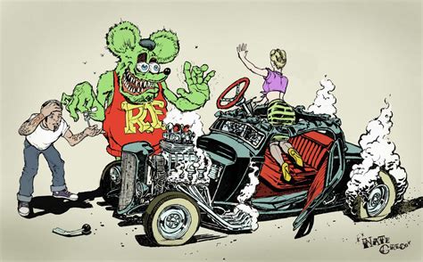 Hot Rod Art By Nate Greco At Rat Fink Cartoon Rat Lowbrow Art