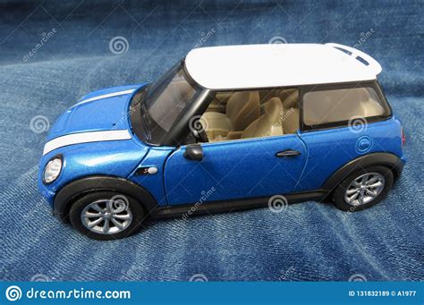Light Blue Mini Cooper Car 2013 Version Editorial Stock Image Image
