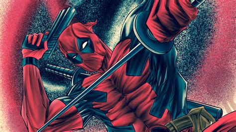 Deadpool With Sword And Gun Wallpaperhd Superheroes Wallpapers4k