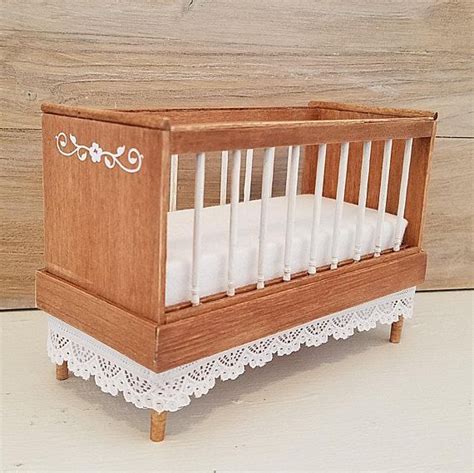Miniature Crib Baby Crib Dollhouse Furniture Nursery Baby Baby Doll