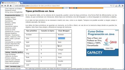 Variables Y Tipos De Datos En Java Tipos Simples Clases Y Tipos Images