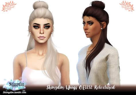 Shimydim Wings Oe1212 Hair Retextured Sims 4 Hairs