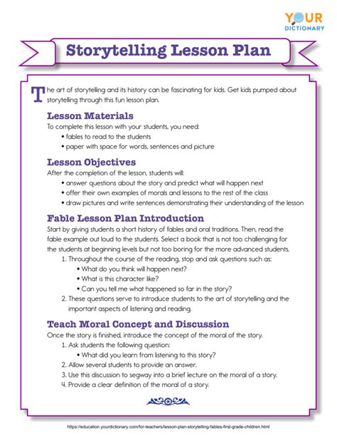 Storytelling Lesson Plan