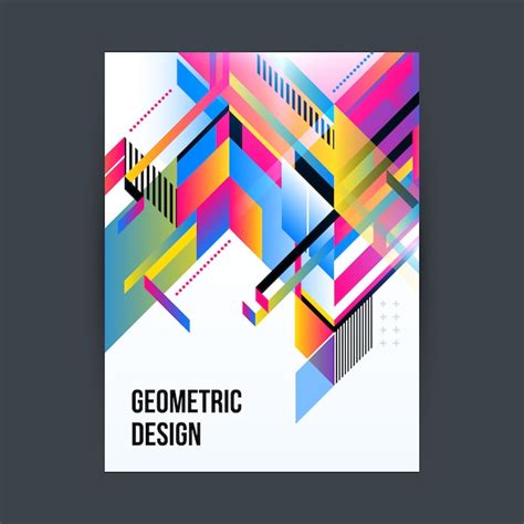 Free Vector Poster With Geometric Design