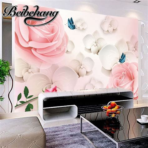 Beibehang Beibehang Custom Photo Wallpaper Roses 3d Stereo Tv
