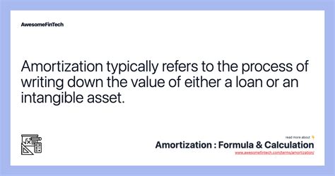 Amortization Formula Calculation Awesomefintech Blog