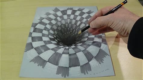 Drawing A Hole Illusion 3d Trick Art Youtube