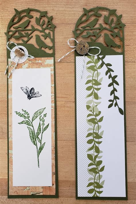 Bookmarks Using Stampin Up Dies And Stamps Bookmark Card Bookmarks
