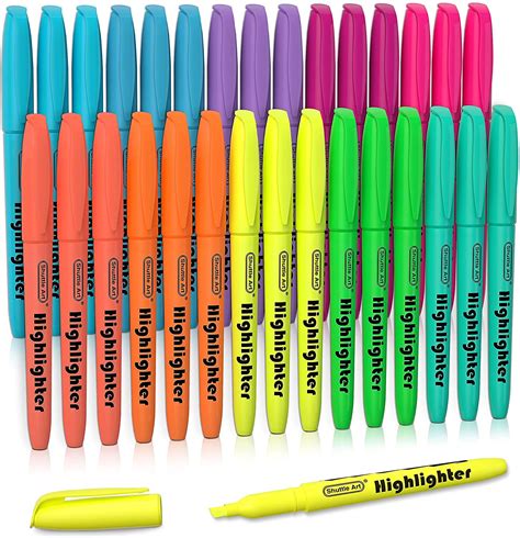 Highlighters Pack Highlighters Assorted Colors Colors Chisel