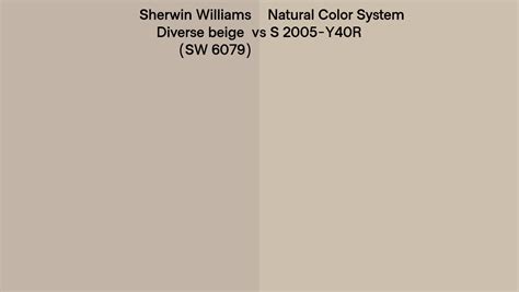 Sherwin Williams Diverse Beige Sw 6079 Vs Natural Color System S 2005