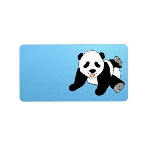Panda Bear Address Label Zazzle