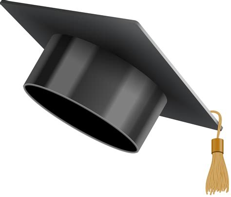 Graduation University Or College Black Cap 14585775 Png