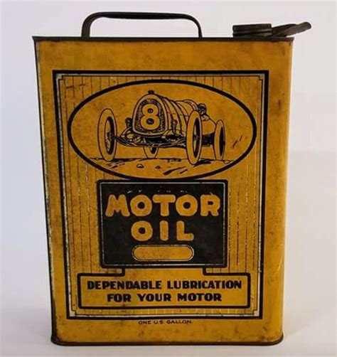 Early Original 1 Gallon Motor Oil Can Motor Oil Vintage Vintage Oil
