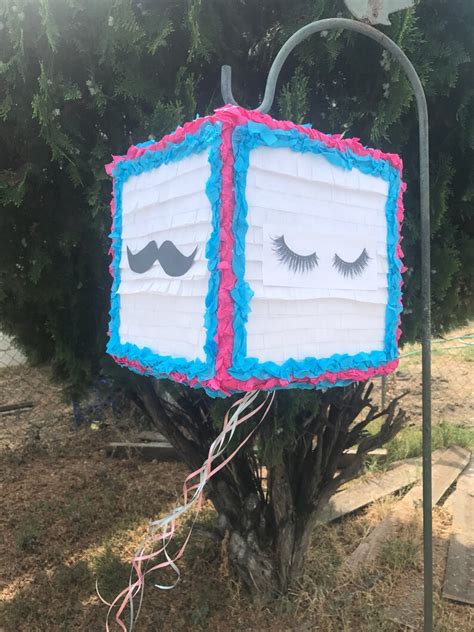 Custom Gender Reveal Pull String Pinata With Confetti Etsy