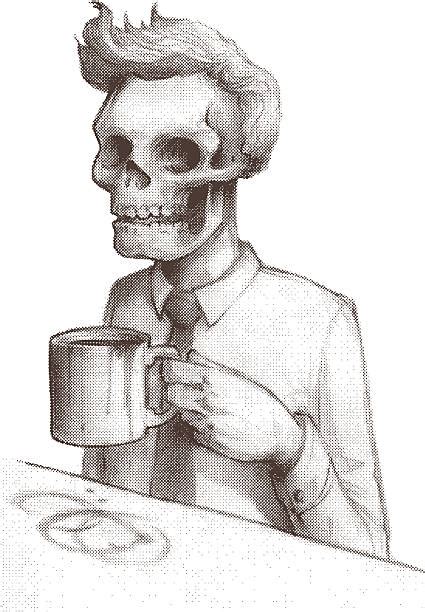 Skeleton Drinking Coffee Stock Photos Pictures And Royalty Free Images