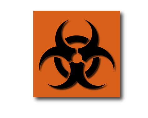 Biohazard Symbol Sign - 6″h x 6″w - Harvey Signs Inc