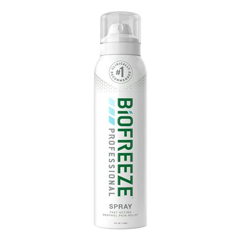 Biofreeze Pain Relieving Spray 4 Oz 360° Spray Colorless Formula 10