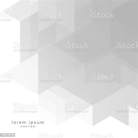 Abstract White Background With Triangle Low Poly Shapes Stock