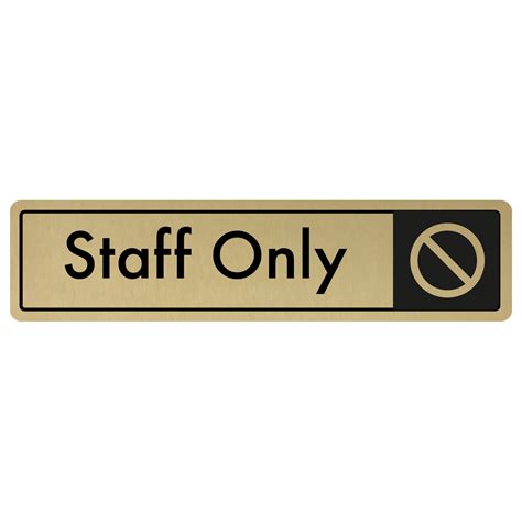 Staff Only Door Sign