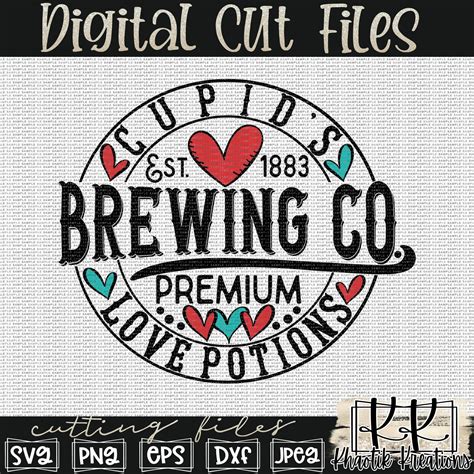 Cupid's Brewing Co Svg Valentines Day Svg | Etsy