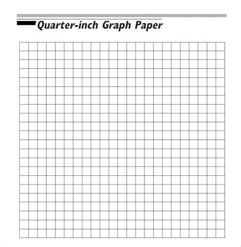 Graph Paper Template Quarter Inch Light Blue Lines Quarter Inch