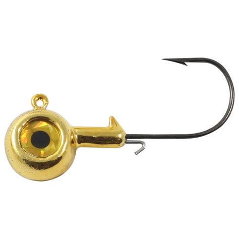 Northland Fishing Tackle Mettalic Eye Ball Jig Round Jighead Gold 1