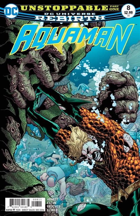 Aquaman 2016 8 Vfnm Brad Walker Cover Dc Universe Rebirth