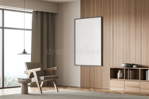 Armchair In Corner Of The Room Top View Stock Illustration