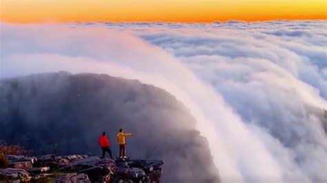 Video Shows Tourists Mesmerized By A Rare Cloud Waterfall