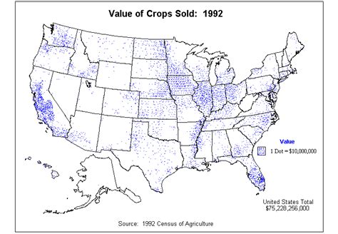 A Vagabonds Maps Dot Distribution Map Value Of Crops