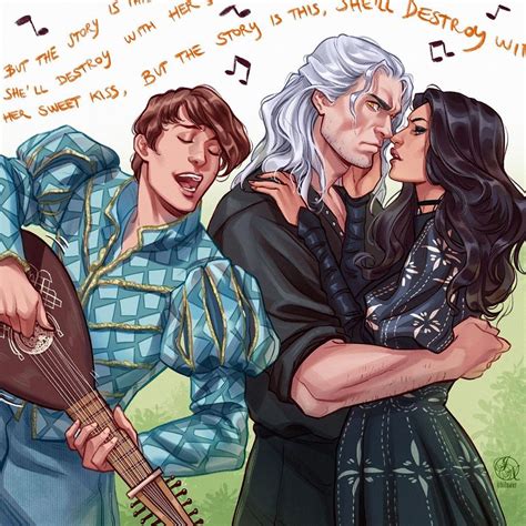 Jaskier Serenading Geralt And Yennefer By Nicoletta Migaldi R Netflixwitcher