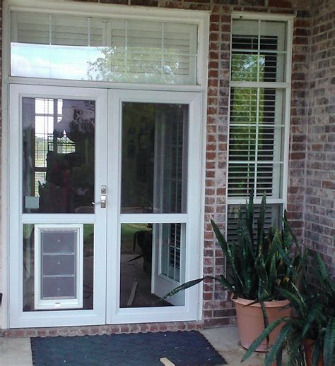 French Patio Doors With Dog Door Patio Ideas