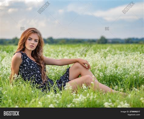 model posing field image and photo free trial bigstock