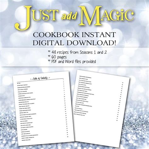 Just Add Magic Cookbook Printable Download T For Kids Etsy Just