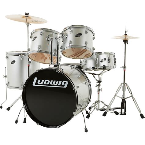 Ludwig Accent Series Complete Drum Set Silver
