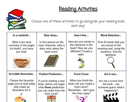 Reading Activity Sheet Teaching Resources
