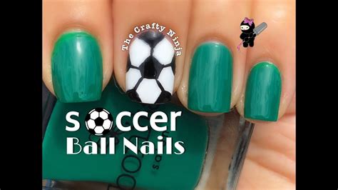 Soccer Ball Nail Art Tutorial By The Crafty Ninja Youtube