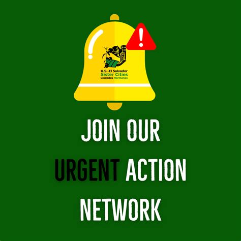 Join Our Urgent Action Network Us El Salvador Sister Cities