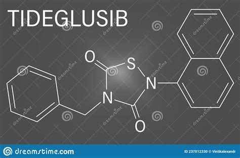 Tideglusib Drug Molecule Gsk 3 Inhibitor Skeletal Formula Stock